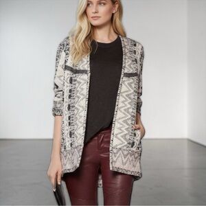 IRO Rhode Cream Multicolored Jacquard Tweed Jacket US 2 Retailed at $1045